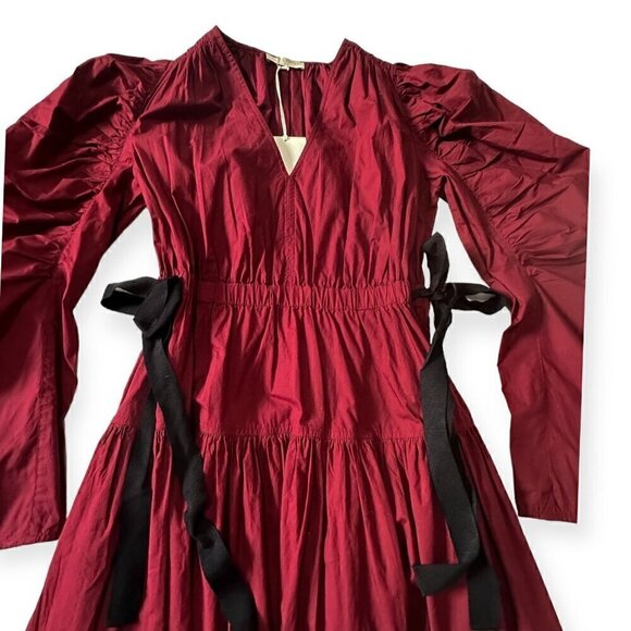 Ulla Johnson Althea Midi Dress in Bordeaux, Size 2, New with tag - Picture 10 of 16